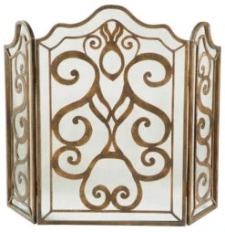 49" Tiger Lily 3-Panel Fireplace Screen