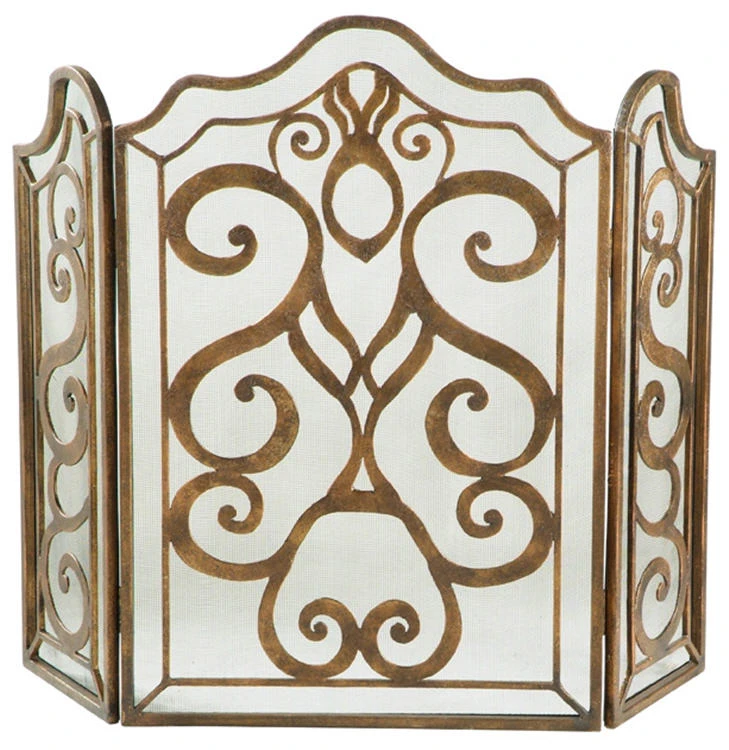 49" Tiger Lily 3-Panel Fireplace Screen 1 49" Tiger Lily 3-Panel Fireplace Screen