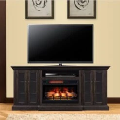 72" Grand Mahogany Infrared Media Electric Fireplace