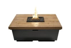 44" Reclaimed Wood Contempo Square Firetable