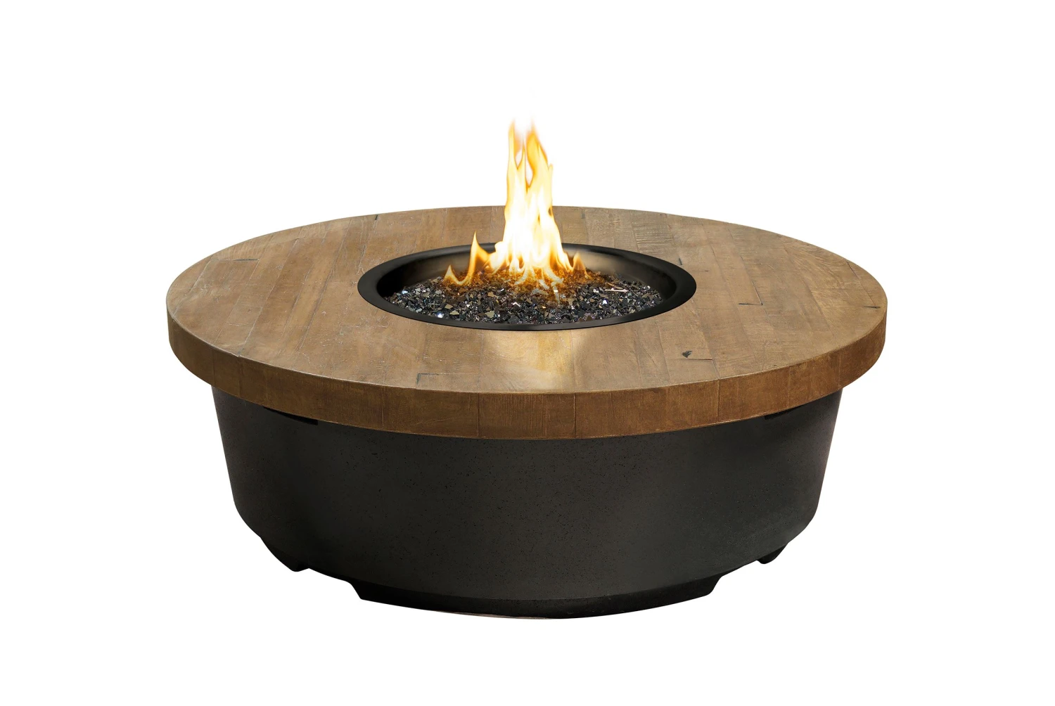 47" Reclaimed Wood Contempo Round Firetable 1 47" Reclaimed Wood Contempo Round Firetable
