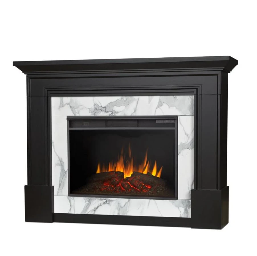 61.25" Merced Black Electric Fireplace 1 61.25" Merced Black Electric Fireplace