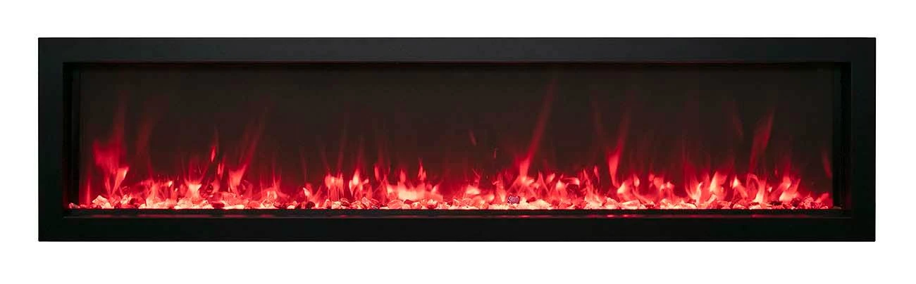 40" Panorama Xtraslim Smart Full View Indoor /Outdoor Electric Fireplace With Black Steel Surround 1 40" Panorama Xtraslim Smart Full View Indoor /Outdoor Electric Fireplace With Black Steel Surround