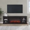 81" Benjamin Weathered Wood TV Stand Electric Fireplace