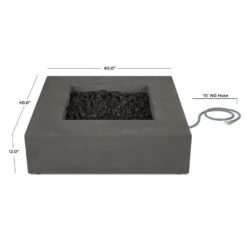 40" Eureka Low Square Natural Gas Fire Table In Carbon 18 40" Eureka Low Square Natural Gas Fire Table In Carbon -Dimplex Shop 1 634