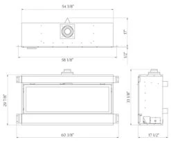 55" Stanford Liquid Propane Direct Vent Linear Wall Fireplace -Dimplex Shop 1 655 1