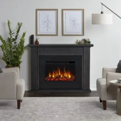 52" Tejon Slim Gray Electric Fireplace
