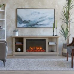 58" Penrose Driftwood Entertainment Center Electric Fireplace