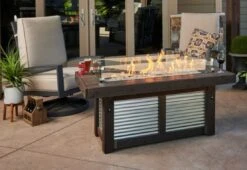 57" Denali Brew Linear Gas Fire Pit Table