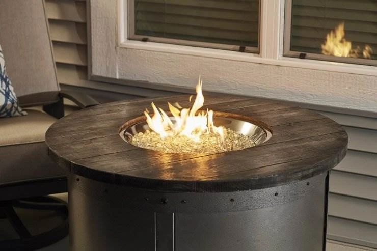40" Edison Round Gas Fire Pit Table 1 40" Edison Round Gas Fire Pit Table