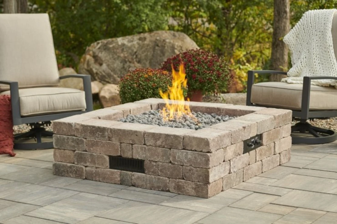 Bronson Block Square DIY Gas Fire Pit Kit 1 Bronson Block Square DIY Gas Fire Pit Kit