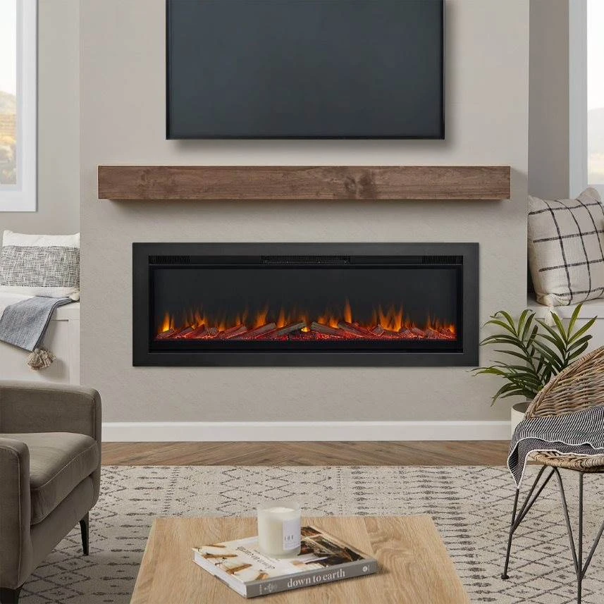 65" Wall Mounted Recessed Electric Fireplace Insert 1 65" Wall Mounted Recessed Electric Fireplace Insert