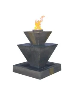 Gist Double Oblique Fountain W/ Fire
