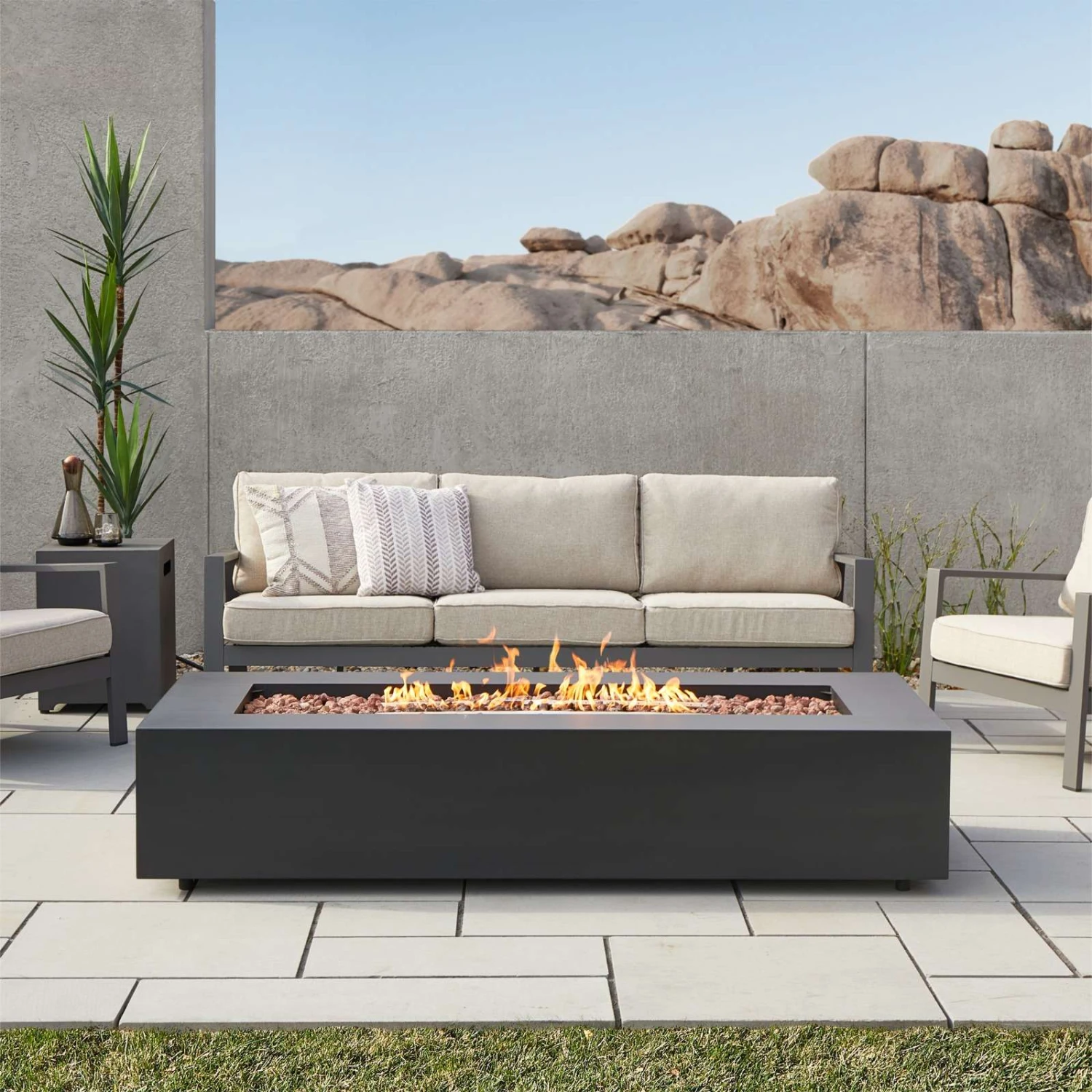 70" Aegean Propane Fire Table With Natural Gas Conversion Kit 1 70" Aegean Propane Fire Table With Natural Gas Conversion Kit