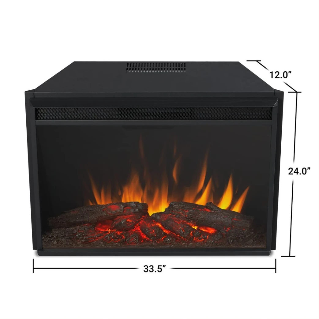 64" Gunnison Chestnut Barnwood Electric Fireplace 11 64" Gunnison Chestnut Barnwood Electric Fireplace - Image 11