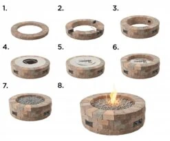 Bronson Block Round DIY Gas Fire Pit Kit 23 Bronson Block Round DIY Gas Fire Pit Kit -Dimplex Shop 10 105