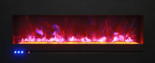 34" Sierra Flush Wall Mount Electric Fireplace W/ Steel Surrounding With Clear Media 10 34" Sierra Flush Wall Mount Electric Fireplace W/ Steel Surrounding With Clear Media - Image 10