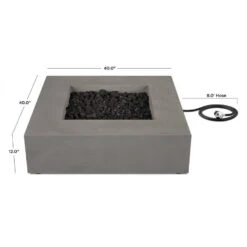 40" Eureka Low Square Propane Fire Table In Flint -Dimplex Shop 10 81