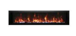 60" Panorama BI Xtraslim Smart Full View Indoor /Outdoor Electric Fireplace With Black Steel Surround 22 60" Panorama BI Xtraslim Smart Full View Indoor /Outdoor Electric Fireplace With Black Steel Surround -Dimplex Shop 102765XS AMBER YELLOW MG 0157