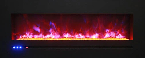 60" Sierra Flush Wall Mount Electric Fireplace W/ Steel Surrounding With Clear Media 11 60" Sierra Flush Wall Mount Electric Fireplace W/ Steel Surrounding With Clear Media - Image 11