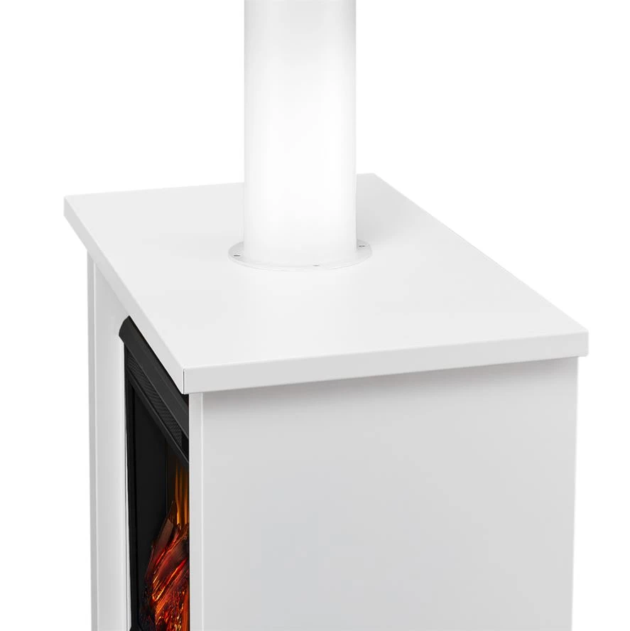 32" Hollis Real Flame White Electric Fireplace Stove 8 32" Hollis Real Flame White Electric Fireplace Stove - Image 8