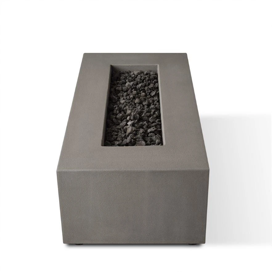 60" Eureka Casual Rectangle Propane Fire Table In Flint 4 60" Eureka Casual Rectangle Propane Fire Table In Flint - Image 4