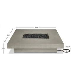 60" San Leandro Low Rectangle Propane Fire Table In Flint 25 60" San Leandro Low Rectangle Propane Fire Table In Flint -Dimplex Shop 14 28