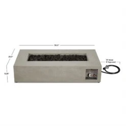 56" Beaumont Rectangle Propane Fire Table In Flint -Dimplex Shop 16 17