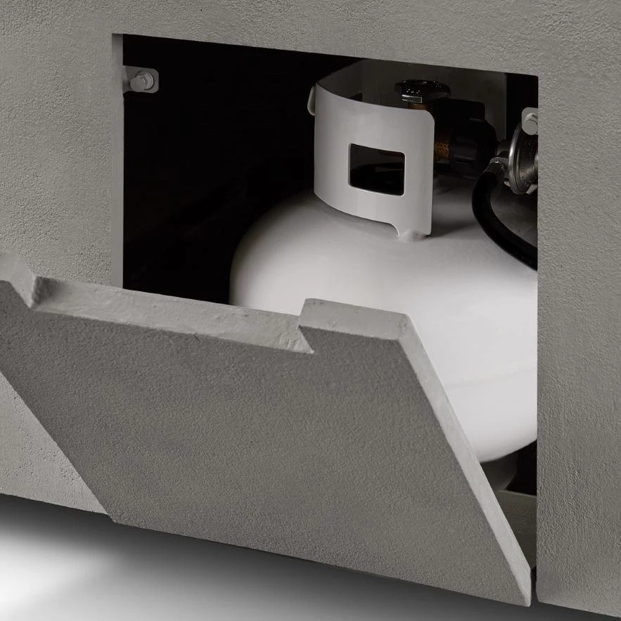 60" Eureka Casual Rectangle Natural Gas Fire Table In Flint 8 60" Eureka Casual Rectangle Natural Gas Fire Table In Flint - Image 8