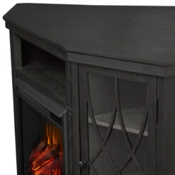 56" Lynette Gray Corner Entertainment Electric Fireplace -Dimplex Shop 1750E GRY Corner