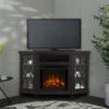 56" Lynette Gray Corner Entertainment Electric Fireplace
