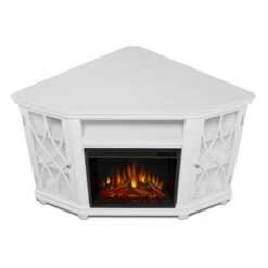 56" Lynette White Corner Entertainment Electric Fireplace -Dimplex Shop 1750E W Top