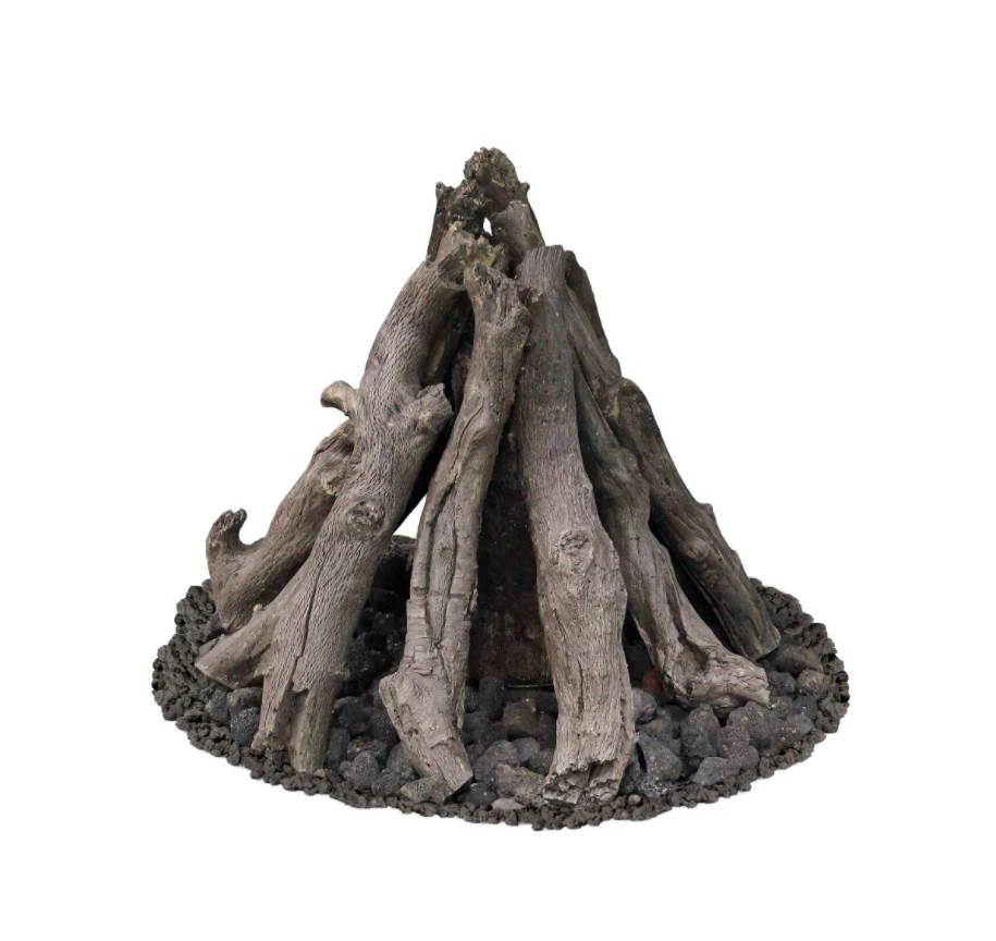 47" Reclaimed Wood Contempo Round Firetable 4 47" Reclaimed Wood Contempo Round Firetable - Image 4