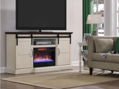 66.3" Hogan Weathered White Infrared Media Electric Fireplace 9 66.3" Hogan Weathered White Infrared Media Electric Fireplace -Dimplex Shop 2 51