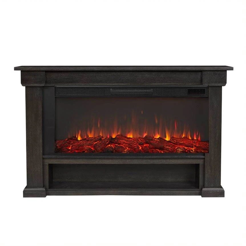 66" Bristow Weathered Wood Electric Fireplace 2 66" Bristow Weathered Wood Electric Fireplace - Image 2