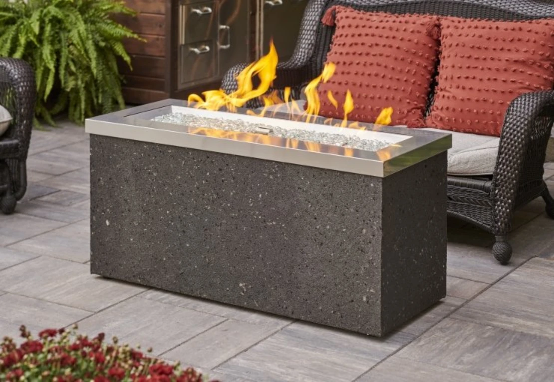 48" Stainless Steel Key Largo Gas Fire Pit Table 2 48" Stainless Steel Key Largo Gas Fire Pit Table - Image 2