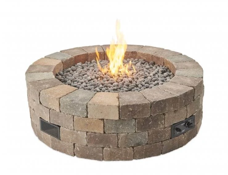 Bronson Block Round DIY Gas Fire Pit Kit 2 Bronson Block Round DIY Gas Fire Pit Kit - Image 2