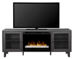65" Dimplex Dean Media Console Electric Fireplace With Glass Ember Bed