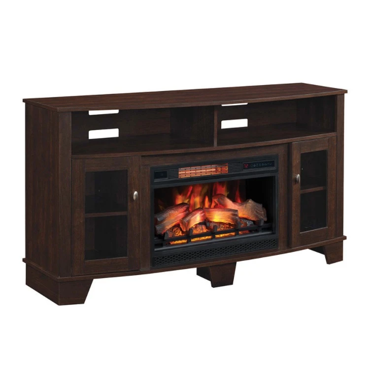 59" LaSalle Midnight Cherry Electric Fireplace Media Console 1 59" LaSalle Midnight Cherry Electric Fireplace Media Console