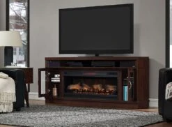 70.75" Deerfield Antique Brown Cherry Infrared Media Electric Fireplace 5 70.75" Deerfield Antique Brown Cherry Infrared Media Electric Fireplace -Dimplex Shop 2 93