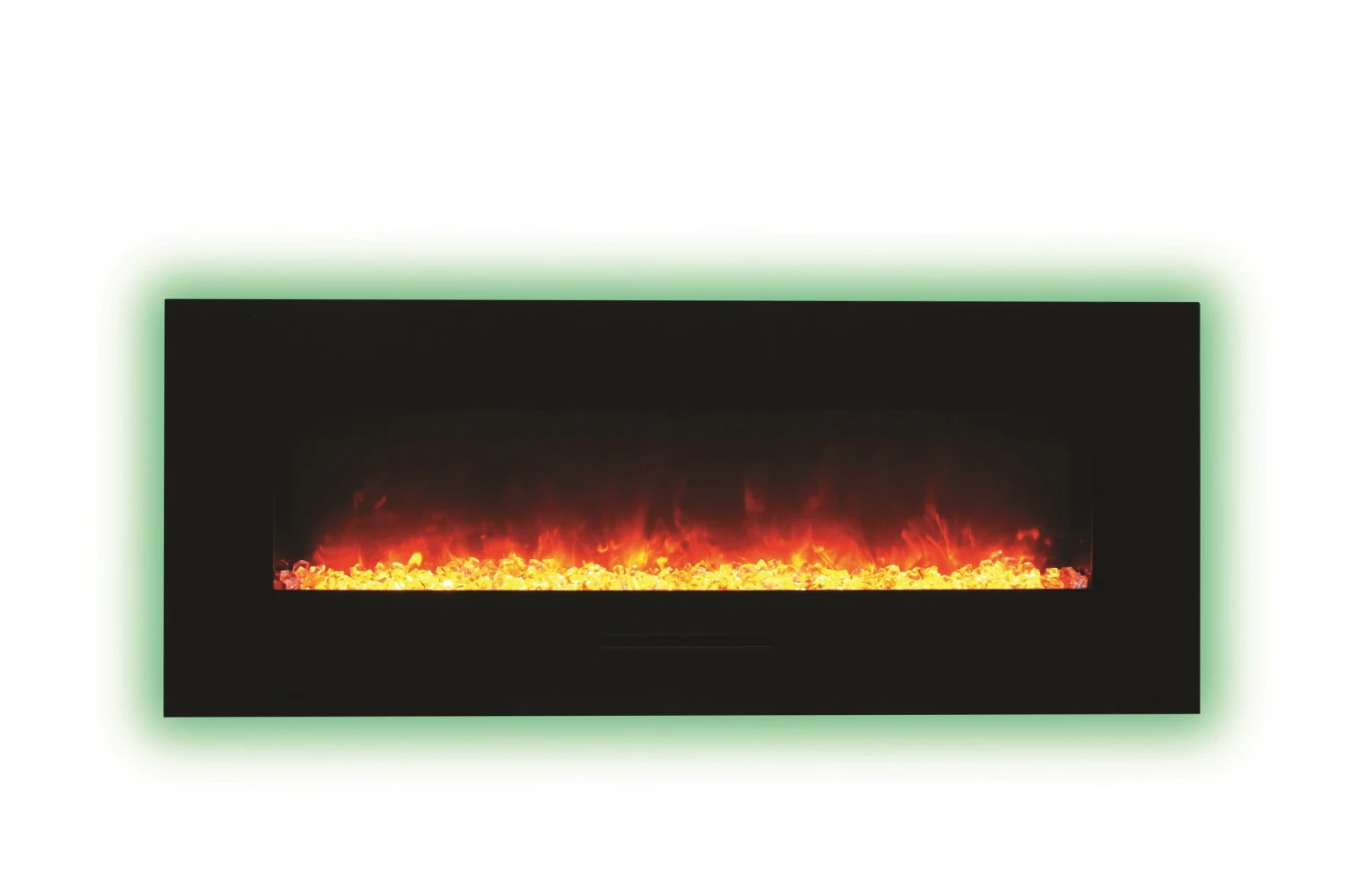 48" Amantii Flush Mount Electric Fireplace W/ Black Glass Surrounding 3 48" Amantii Flush Mount Electric Fireplace W/ Black Glass Surrounding - Image 3