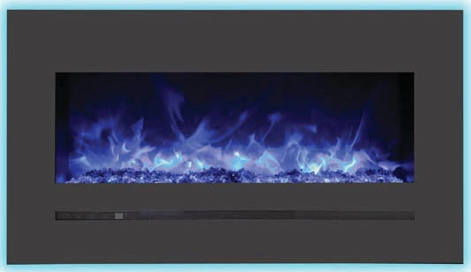 34" Sierra Flush Wall Mount Electric Fireplace W/ Steel Surrounding With Clear Media 2 34" Sierra Flush Wall Mount Electric Fireplace W/ Steel Surrounding With Clear Media - Image 2