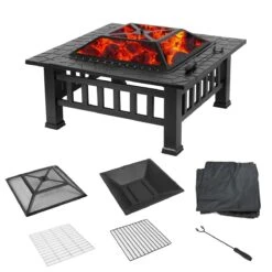 Upland Charcoal Fire Pit With Cover-Black 10 Upland Charcoal Fire Pit With Cover-Black -Dimplex Shop 20210720 6ed293fad3f0cb466d1b4fcc95acea1d