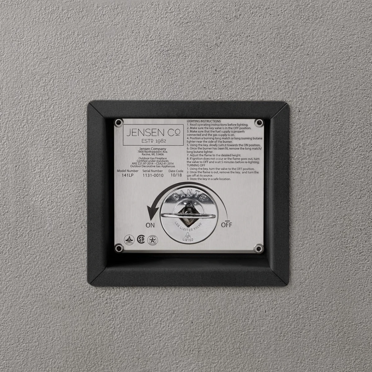 60" Eureka Low Rectangle Natural Gas Fire Table In Flint 8 60" Eureka Low Rectangle Natural Gas Fire Table In Flint - Image 8