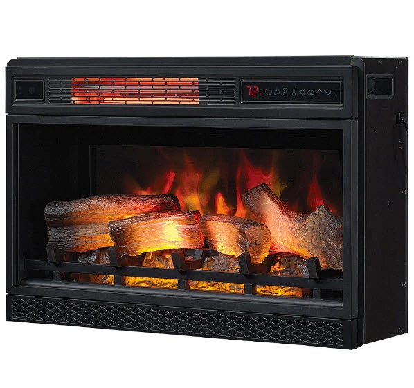 72" Enterprise Flat Gray TV Stand Infrared Electric Fireplace 2 72" Enterprise Flat Gray TV Stand Infrared Electric Fireplace - Image 2