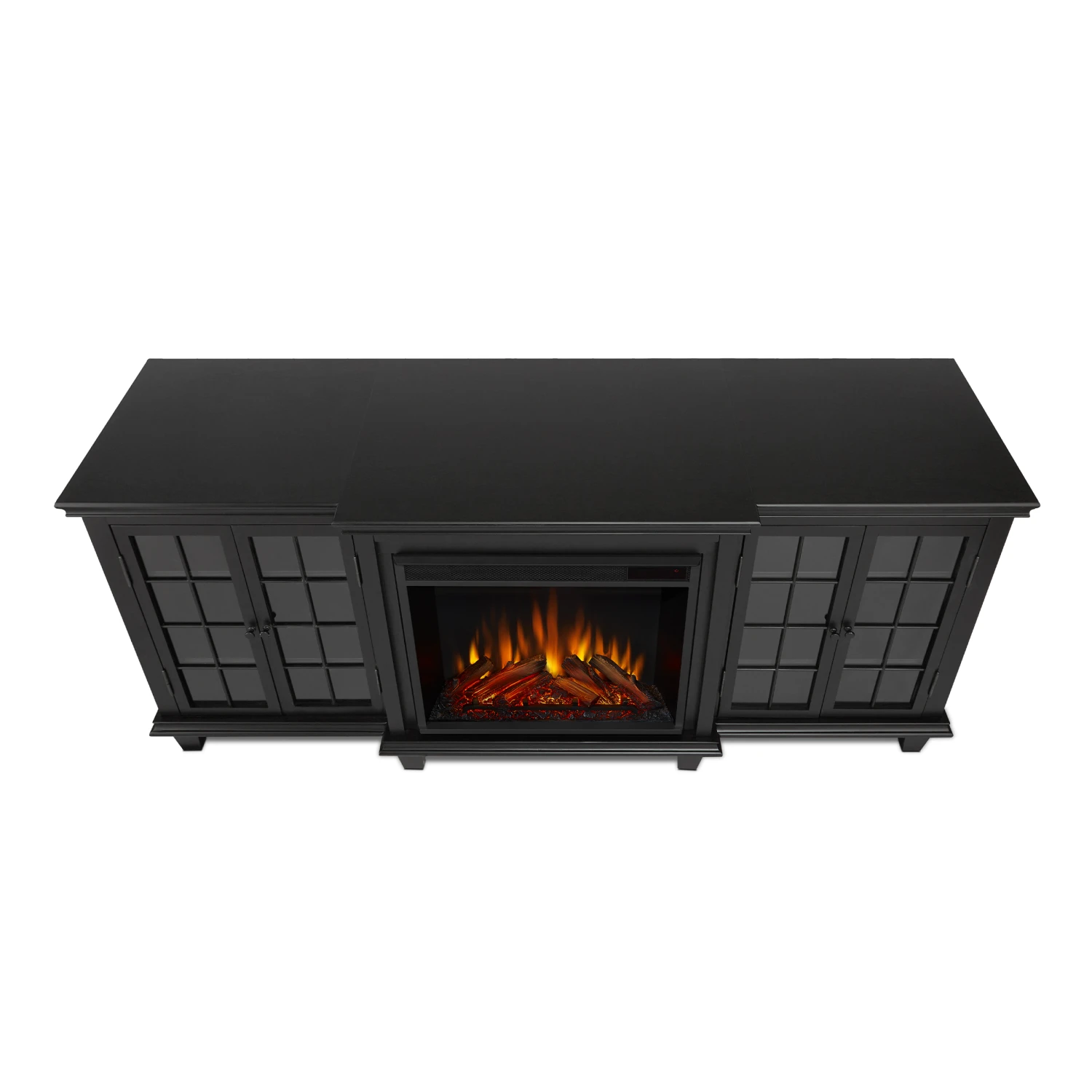 70" Marlowe Black Entertainment Center Electric Fireplace 4 70" Marlowe Black Entertainment Center Electric Fireplace - Image 4