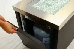 32" Providence Conversational Fire Pit Table With Stainless Steel Top -Dimplex Shop 3 07