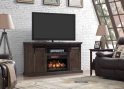 64" Southgate Antique Coffee Infrared Media Electric Fireplace -Dimplex Shop 3 41
