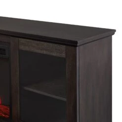 81" Benjamin Weathered Wood TV Stand Electric Fireplace -Dimplex Shop 3 437