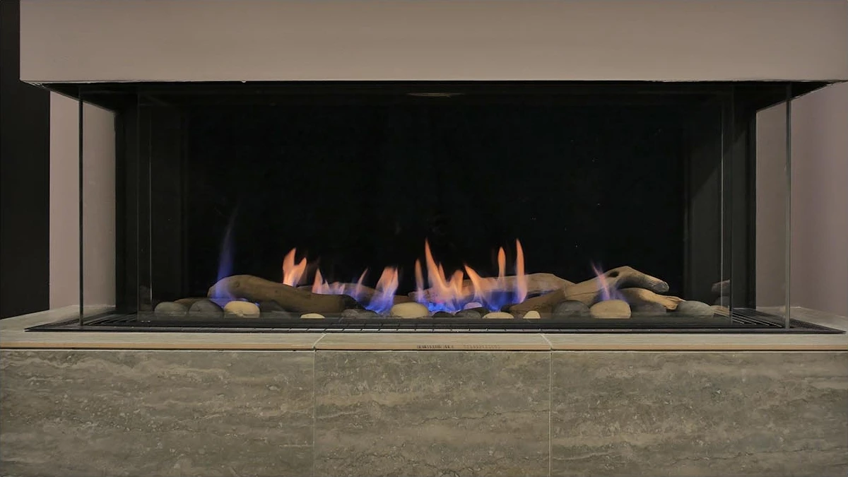 58" Toscana 3 Sided Natural Gas Wall Fireplace 3 58" Toscana 3 Sided Natural Gas Wall Fireplace - Image 3